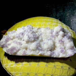 AMAZING- STRONG UV -LARGE sugar calcite with amazing baby purple cubes- 7”x4”x2”